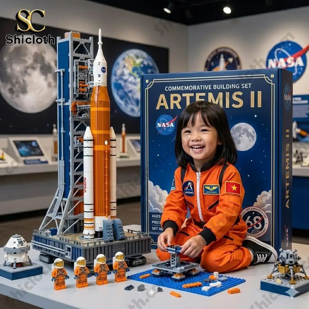Nasa 68th Anniversary Years Of Exploration Building - Adult & Kids T-Shirts, Sweatshirts & Hoodies apparel design preview 1