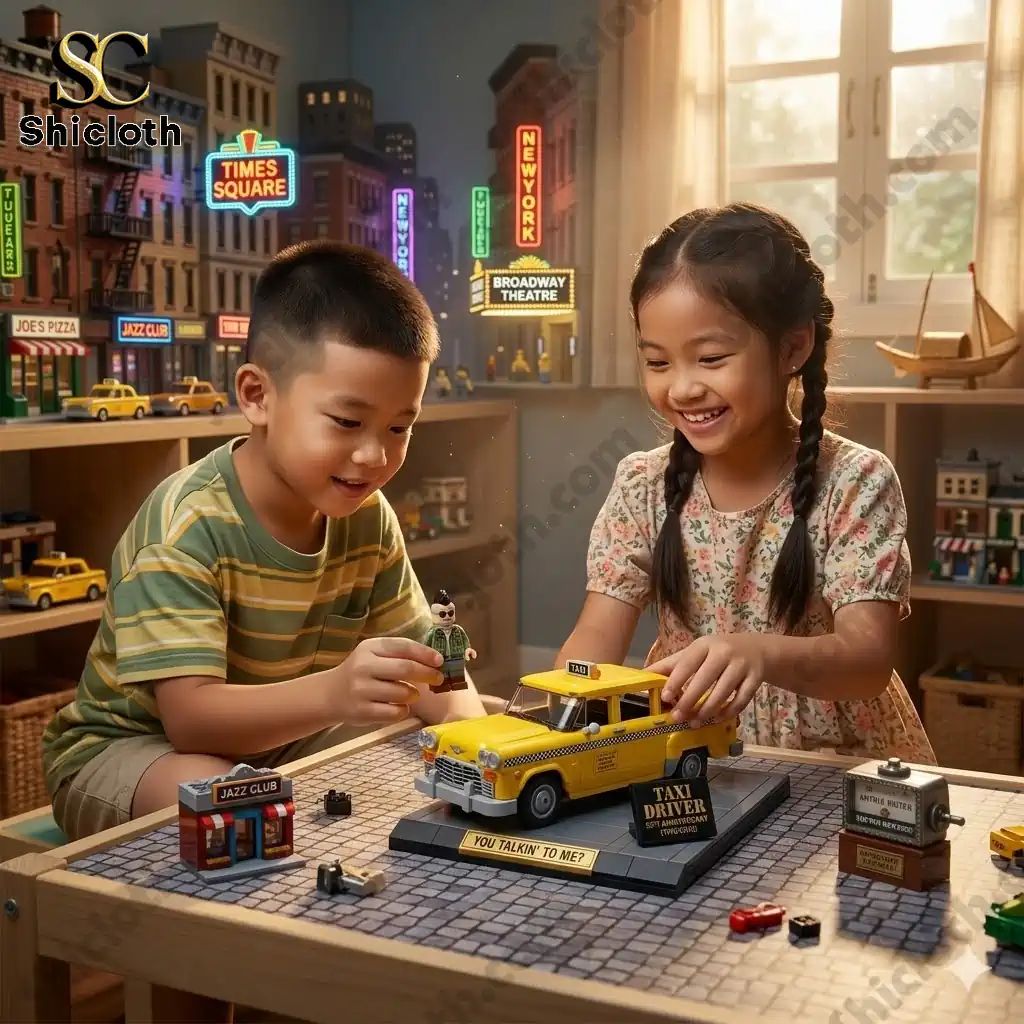 Taxi Driver 50Th Anniversary Brick Block Set 2026 - Adult & Kids T-Shirts, Sweatshirts & Hoodies apparel design preview 1