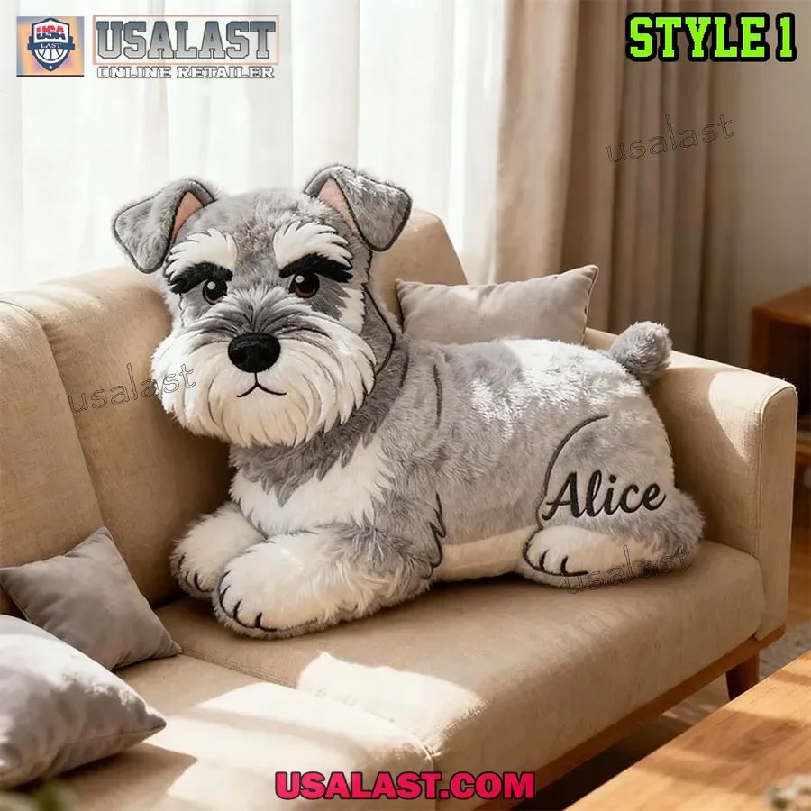 Personalized Schnauzer Dog Plush Shape Pillow - Adult & Kids T-Shirts, Sweatshirts & Hoodies apparel design preview 1