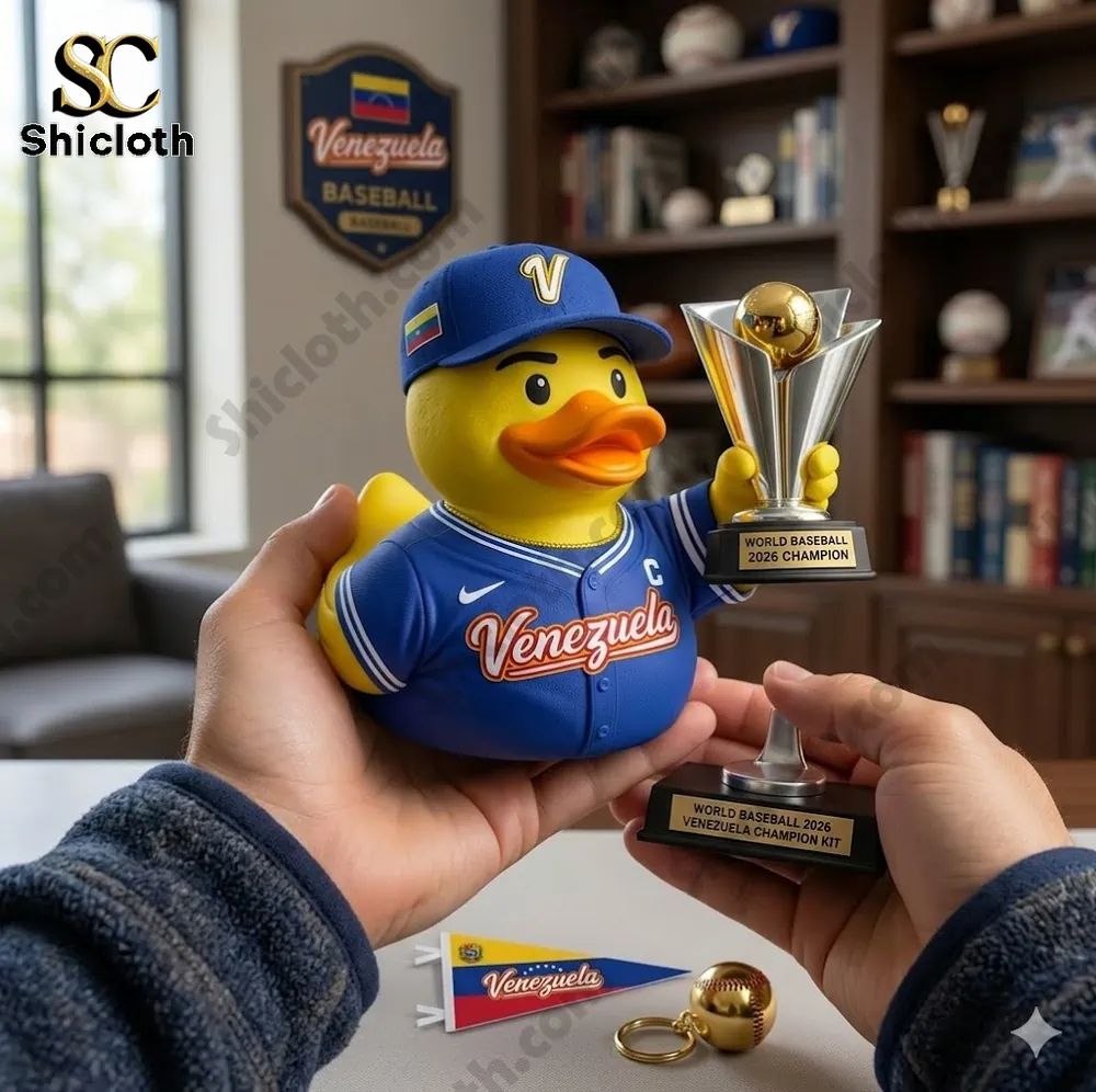 Venezuela WBC 2026 Champions Rubber Duck - Adult & Kids T-Shirts, Sweatshirts & Hoodies apparel design preview 1