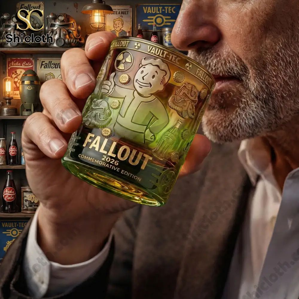 Fallout 2026 Commemorative Whiskey Glass - Adult & Kids T-Shirts, Sweatshirts & Hoodies apparel design preview 1