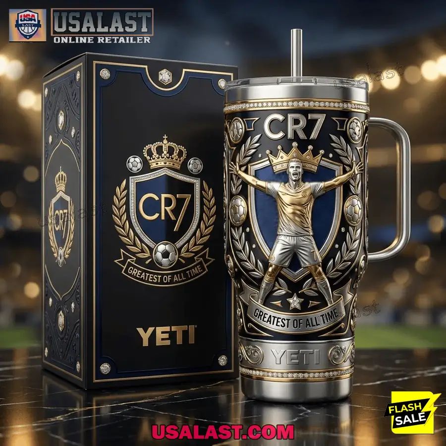 Cristiano Ronaldo GOAT Tumbler With Handle - Adult & Kids T-Shirts, Sweatshirts & Hoodies apparel design preview 1