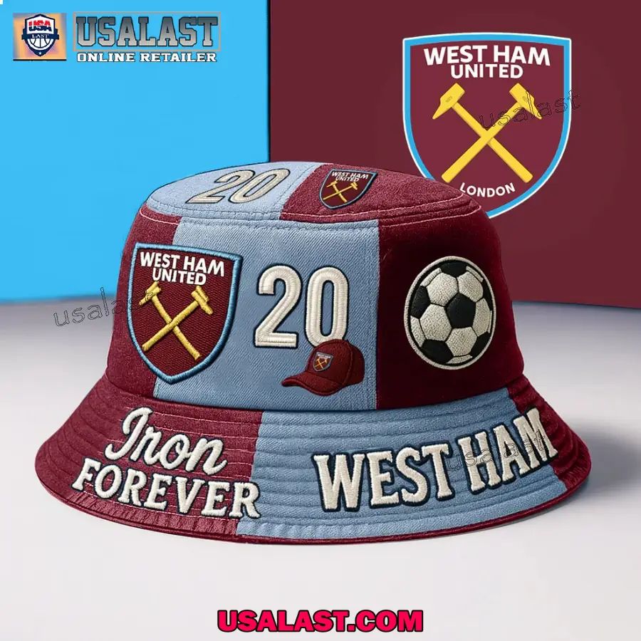 Personalized West Ham United Iron Forever Bucket Hat - Adult & Kids T-Shirts, Sweatshirts & Hoodies apparel design preview 1