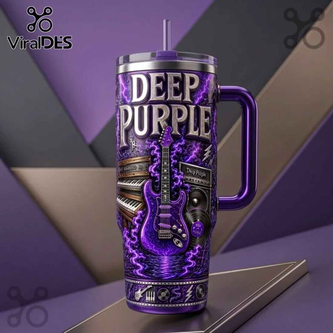 Deep Purple Rock Band 40oz Stanley Tumbler - Adult & Kids T-Shirts, Sweatshirts & Hoodies apparel design preview 1