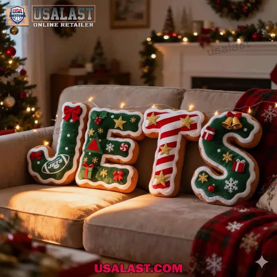 New York Jets Christmas Plush Pillow - Adult & Kids T-Shirts, Sweatshirts & Hoodies apparel design preview 1