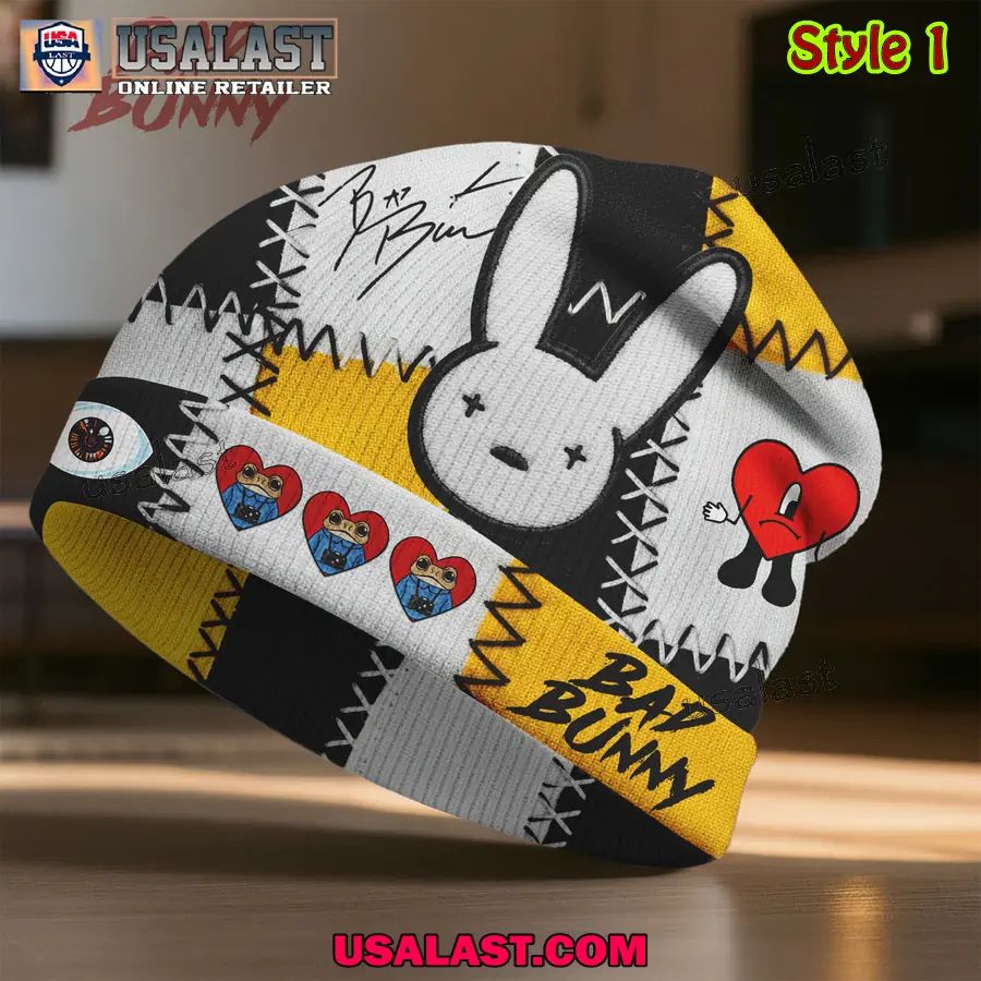 Bad Bunny Premium Beanie Hat - Adult & Kids T-Shirts, Sweatshirts & Hoodies apparel design preview 1