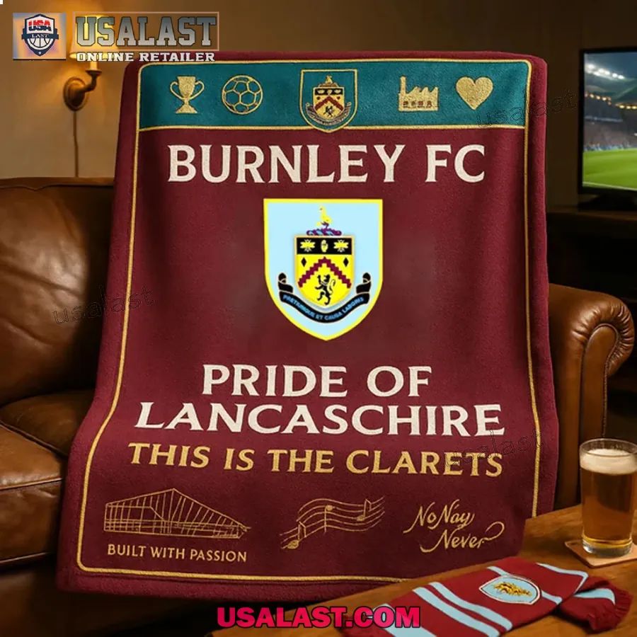 Burnley FC The Clarets Match Day Blanket - Adult & Kids T-Shirts, Sweatshirts & Hoodies apparel design preview 1