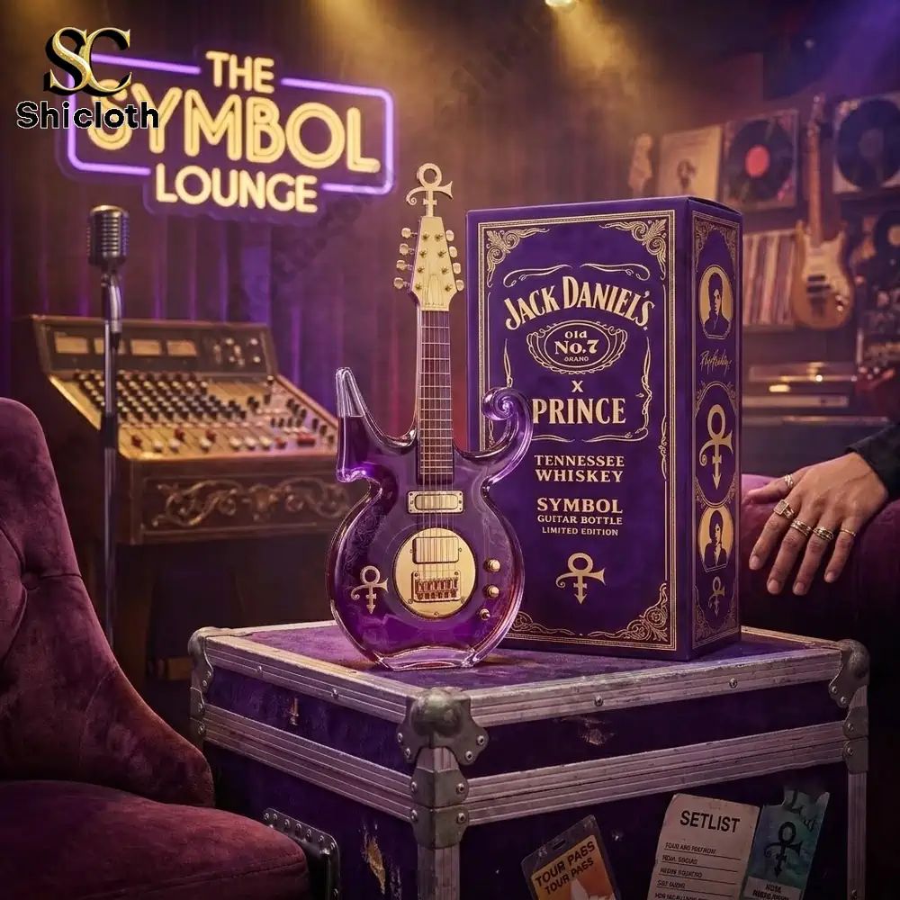 Purple Music Legend Guitar Shaped Collectible Bottle - Adult & Kids T-Shirts, Sweatshirts & Hoodies apparel design preview 1