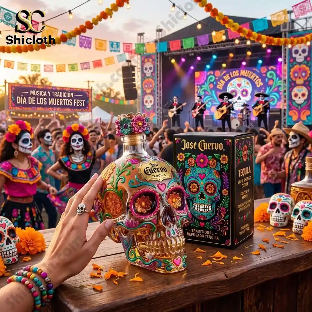 Jose Cuervo Day of the Dead Tequila Bottle - Adult & Kids T-Shirts, Sweatshirts & Hoodies apparel design preview 1
