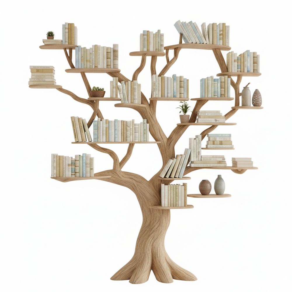 Driftwood Tree Branch Floating Bookshelf Live Edge - Adult & Kids T-Shirts, Sweatshirts & Hoodies apparel design preview 1