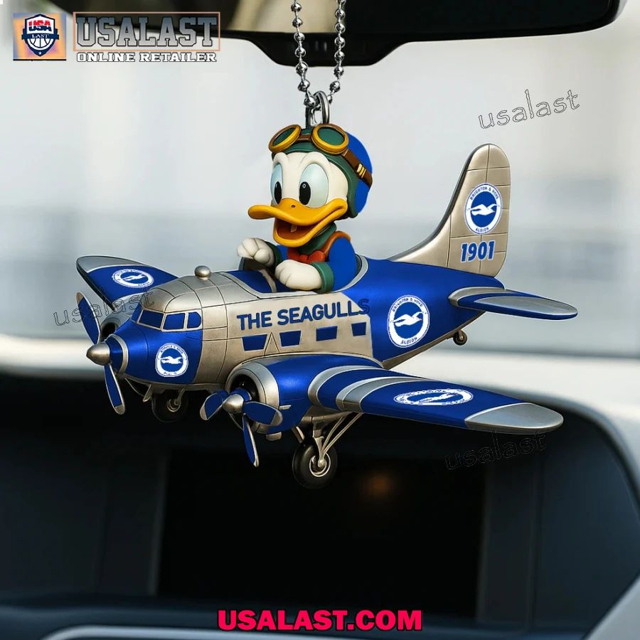 Brighton FC x Donald Duck Christmas Hanging Ornament - Adult & Kids T-Shirts, Sweatshirts & Hoodies apparel design preview 1