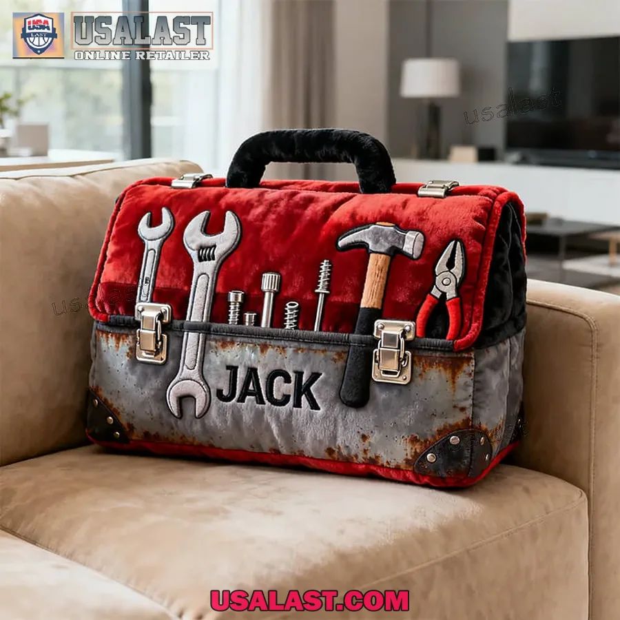 Personalized Repair Toolbox Shape Plush Pillow - Adult & Kids T-Shirts, Sweatshirts & Hoodies apparel design preview 1
