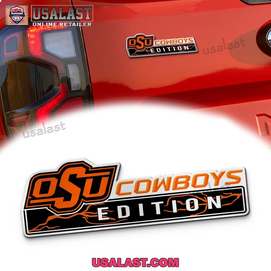 Oklahoma State Cowboys Edition 3D Car Badge Sticker - Adult & Kids T-Shirts, Sweatshirts & Hoodies apparel design preview 1
