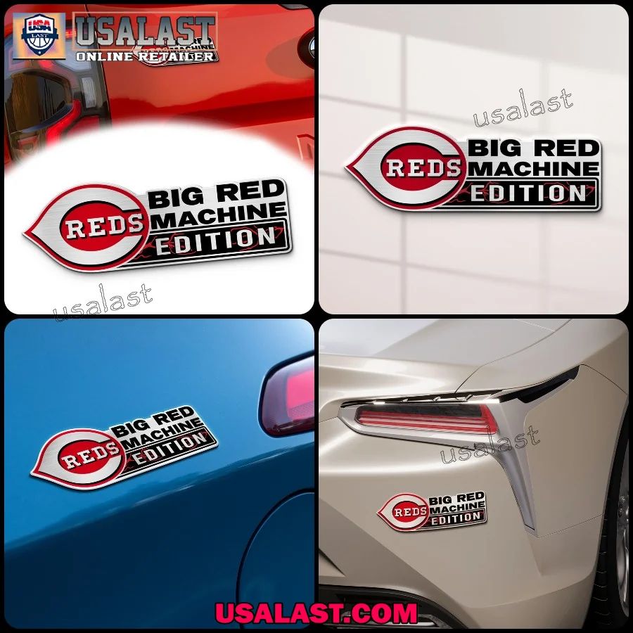 Cincinnati Reds Edition Engraved Car Name Badge - Adult & Kids T-Shirts, Sweatshirts & Hoodies apparel design preview 1