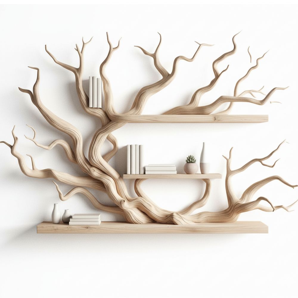 Driftwood Tree Branch Corner Shelf Floating Mini - Adult & Kids T-Shirts, Sweatshirts & Hoodies apparel design preview 1