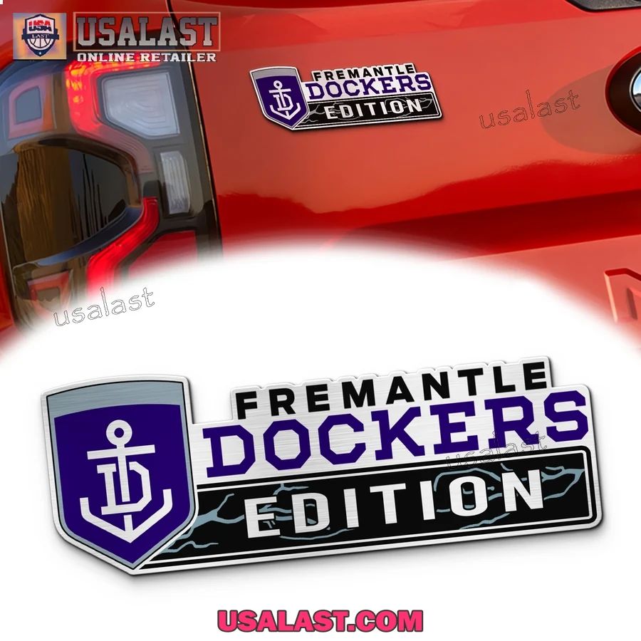 Fremantle Dockers Edition Custom 3D Car Badge Sticker - Adult & Kids T-Shirts, Sweatshirts & Hoodies apparel design preview 1