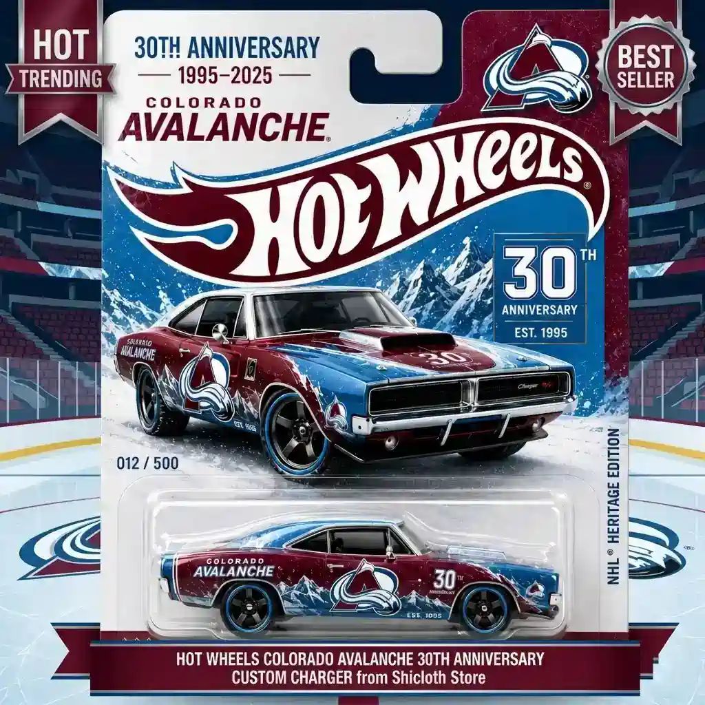Wheels Colorado Avalanche 30th Anniversary Custom - Adult & Kids T-Shirts, Sweatshirts & Hoodies apparel design preview 1