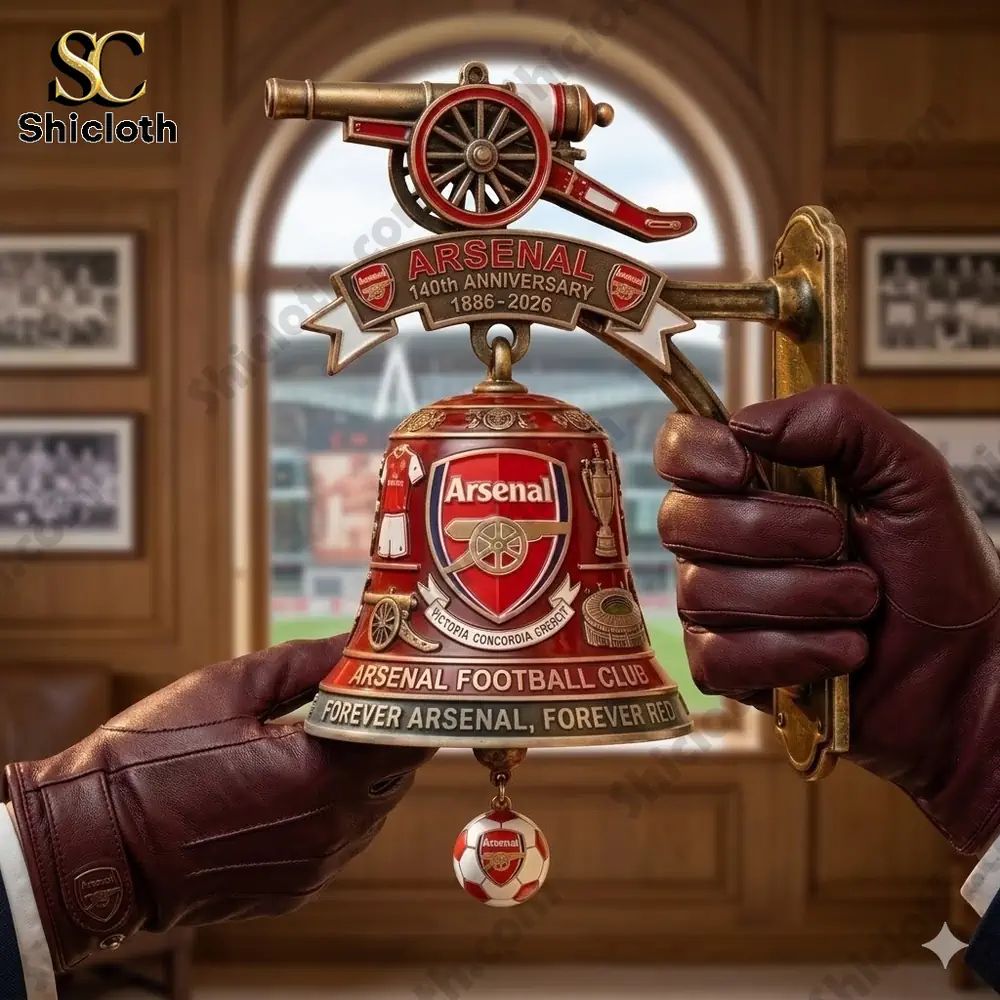 Arsenal 140Th Anniversary Forever Red Wall Bell - Adult & Kids T-Shirts, Sweatshirts & Hoodies apparel design preview 1
