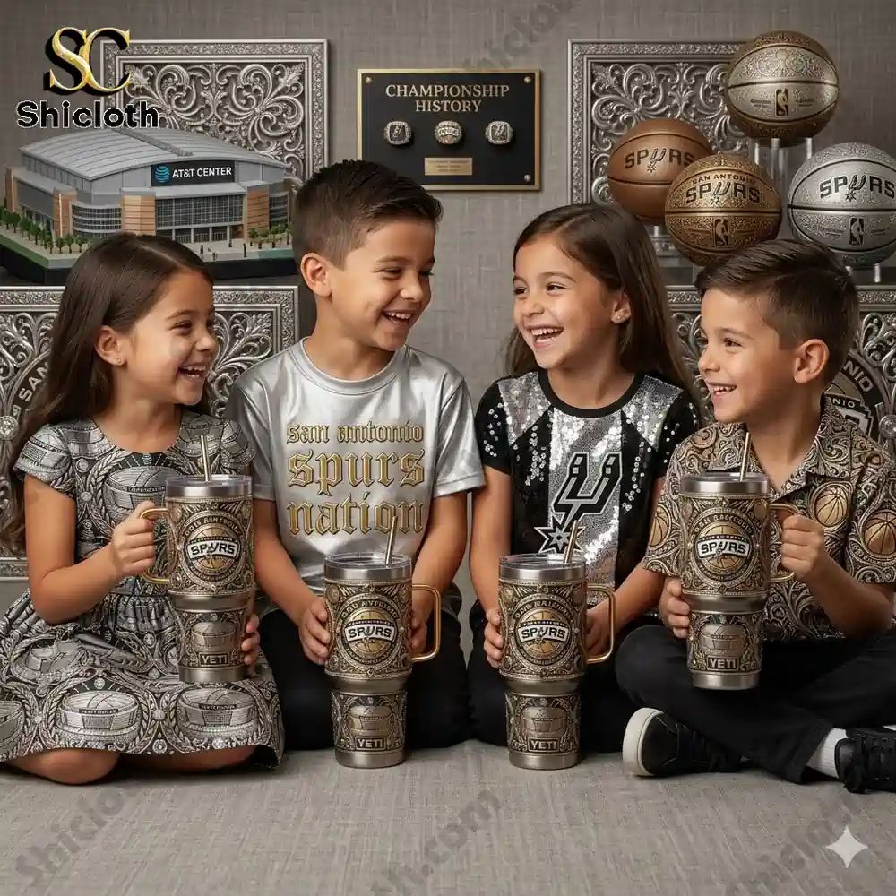 San Antonio Spurs Basketball Tumbler - Adult & Kids T-Shirts, Sweatshirts & Hoodies apparel design preview 1