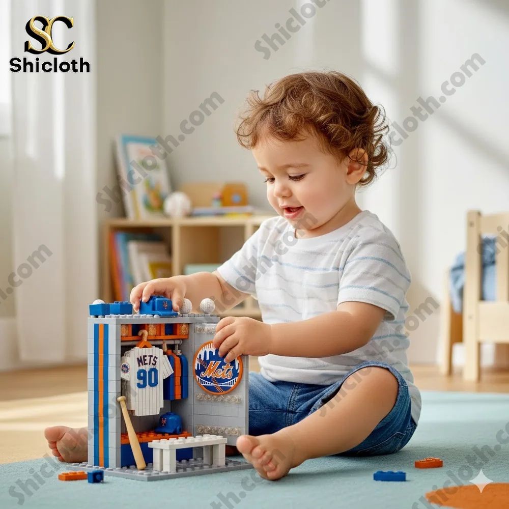 New York Mets Locker Room Building Blocks - Adult & Kids T-Shirts, Sweatshirts & Hoodies apparel design preview 1