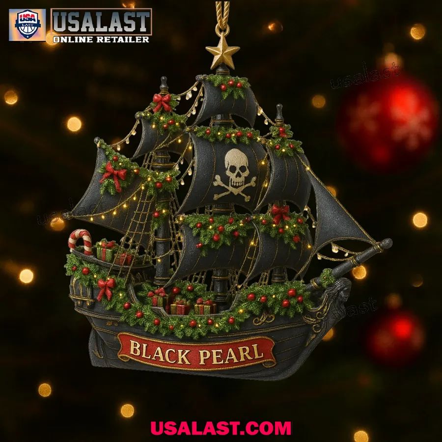Black Pearl Pirates Christmas Ornament - Adult & Kids T-Shirts, Sweatshirts & Hoodies apparel design preview 1