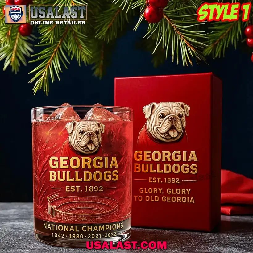 Georgia Bulldogs National Champions Whiskey Glass - Adult & Kids T-Shirts, Sweatshirts & Hoodies apparel design preview 1