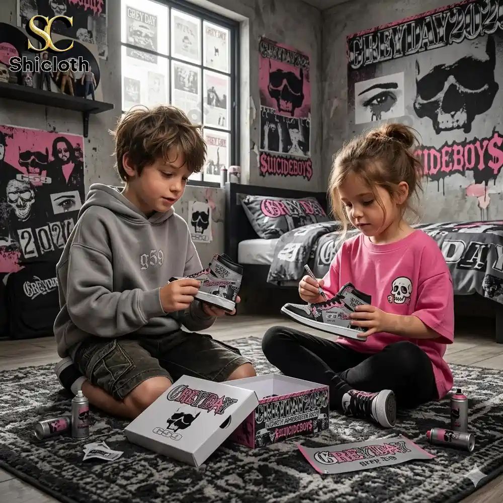 $uicideboy$ Greyday 2026 North American Tour Shoes - Adult & Kids T-Shirts, Sweatshirts & Hoodies apparel design preview 1