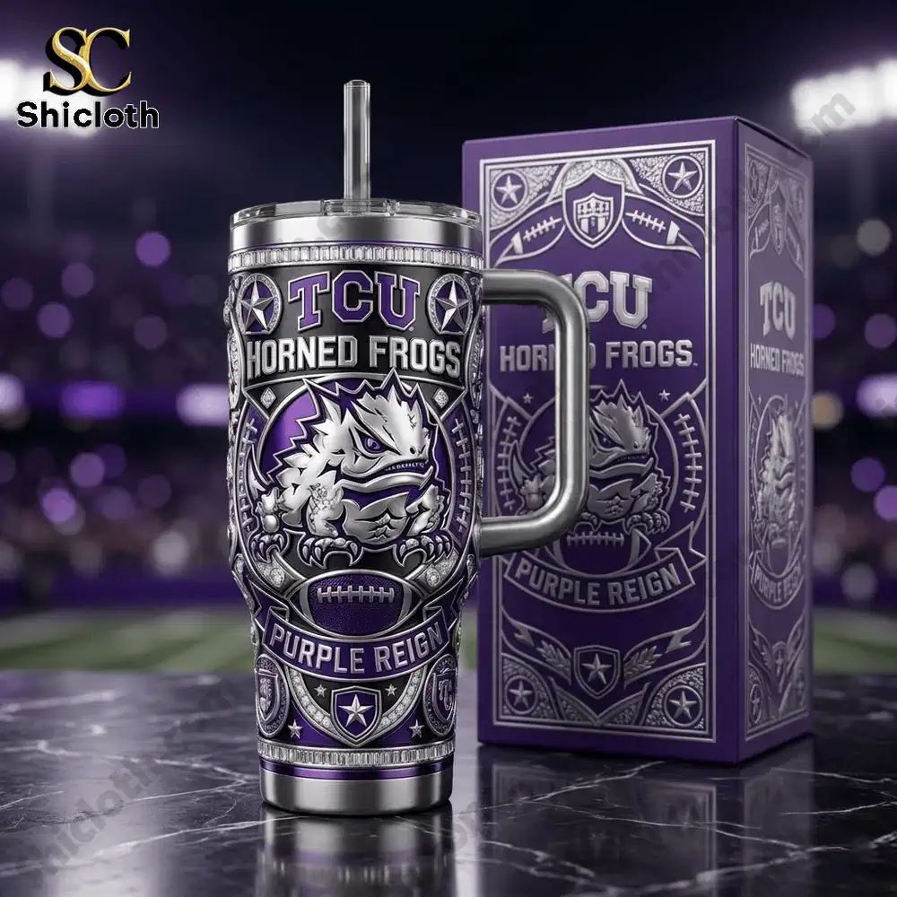 Tervis TCU Horned Frogs. 40oz Tumbler With Handle - Adult & Kids T-Shirts, Sweatshirts & Hoodies apparel design preview 1