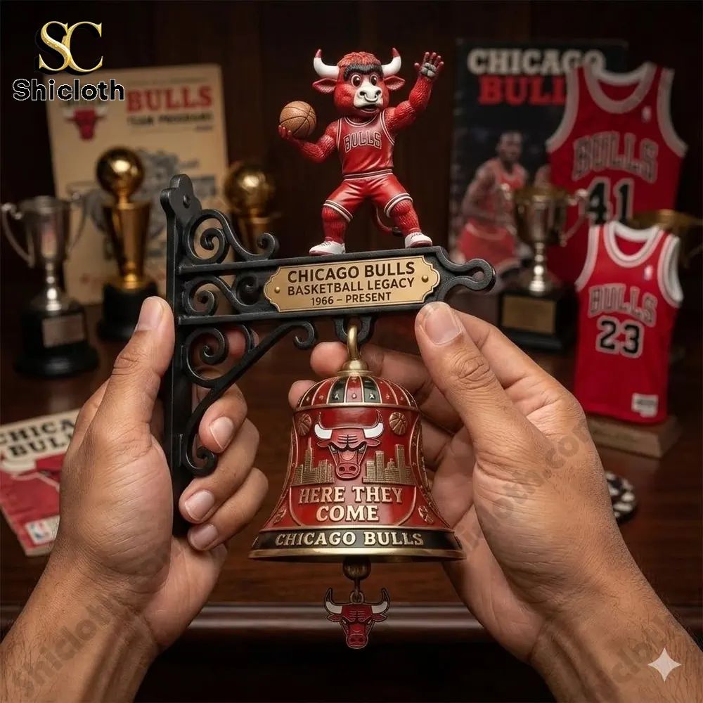 Chicago Bulls 150th Anniversary Here They Come Wall - Adult & Kids T-Shirts, Sweatshirts & Hoodies apparel design preview 1