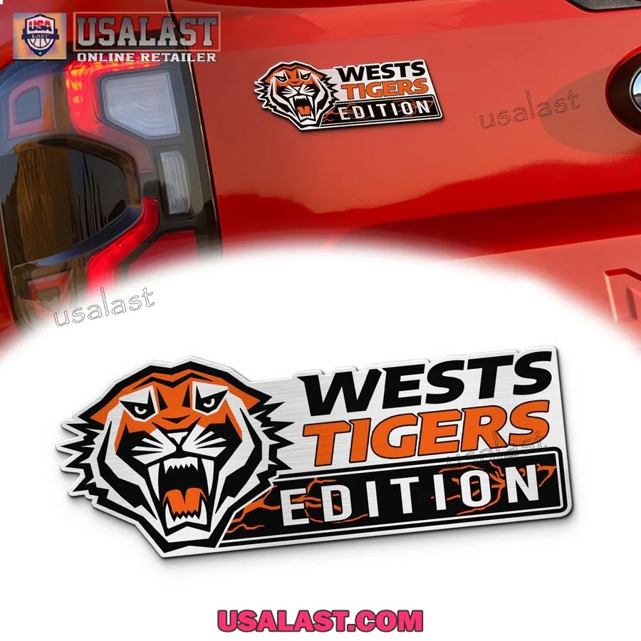 Wests Tigers Edition Custom 3D Car Badge Sticker - Adult & Kids T-Shirts, Sweatshirts & Hoodies apparel design preview 1