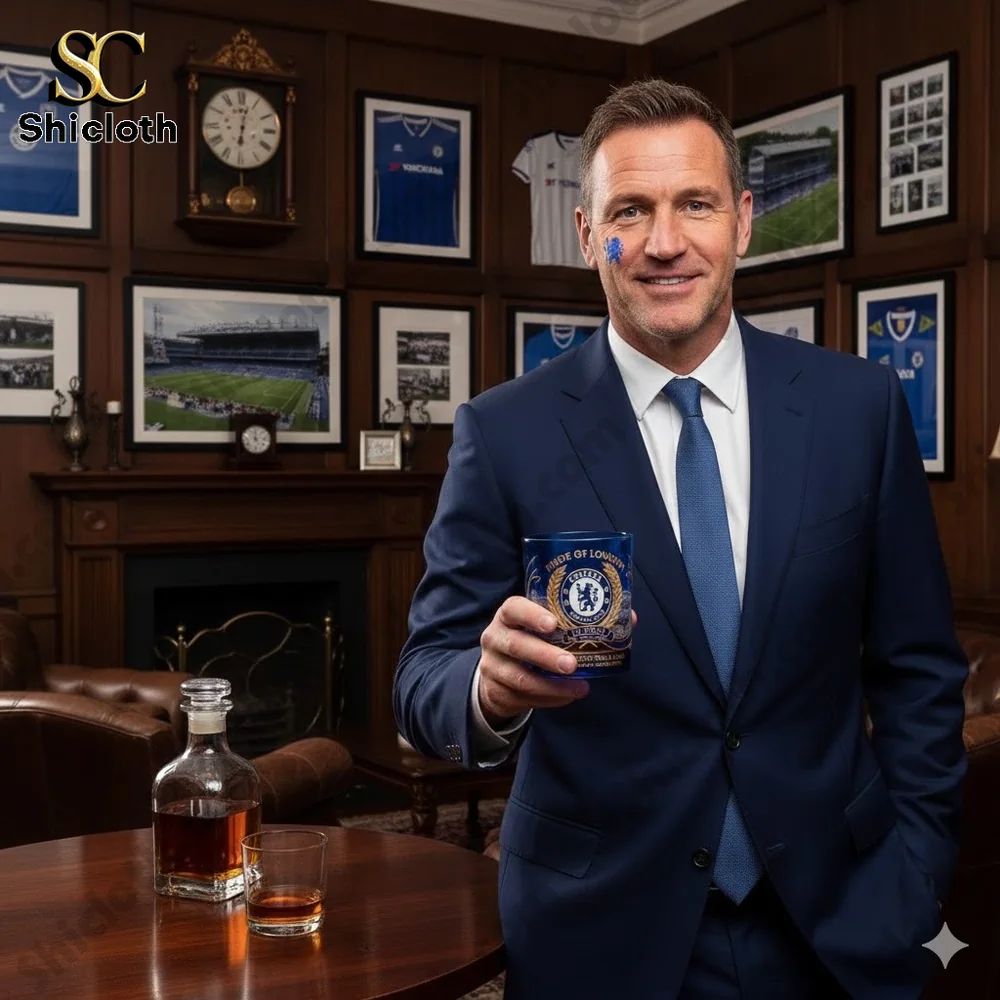 Chelsea 121 Years Celebration Stadium Whiskey Glass - Adult & Kids T-Shirts, Sweatshirts & Hoodies apparel design preview 1