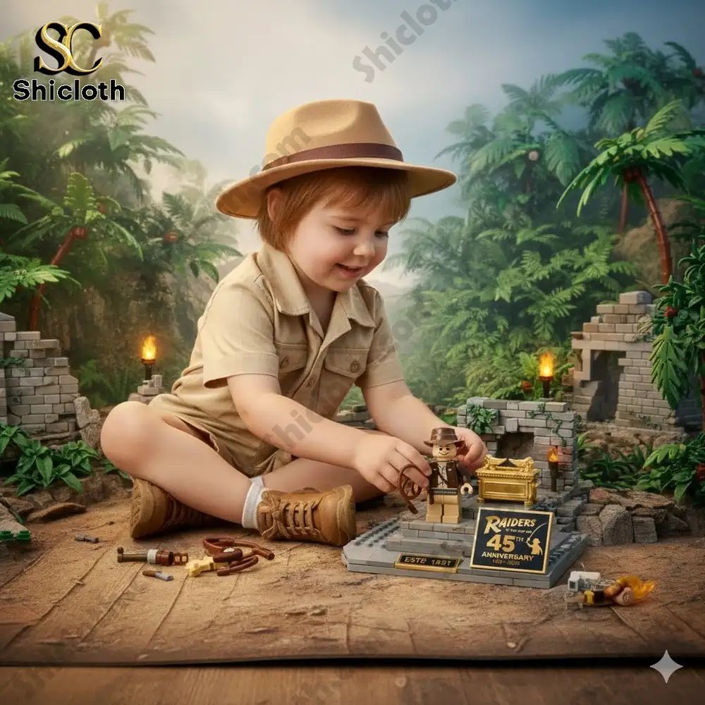 Raiders of the Lost Ark 45th Anniversary Building - Adult & Kids T-Shirts, Sweatshirts & Hoodies apparel design preview 1