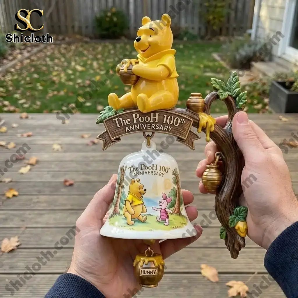 The Pooh 100th Anniversary Commemorative Wall Bell - Adult & Kids T-Shirts, Sweatshirts & Hoodies apparel design preview 1