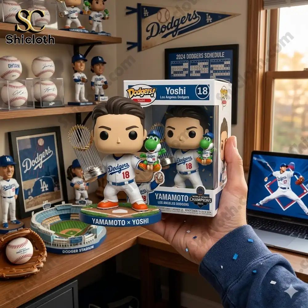 Los Angeles Dodgers Yoshinobu Yamamoto Funko Pop! - Adult & Kids T-Shirts, Sweatshirts & Hoodies apparel design preview 1