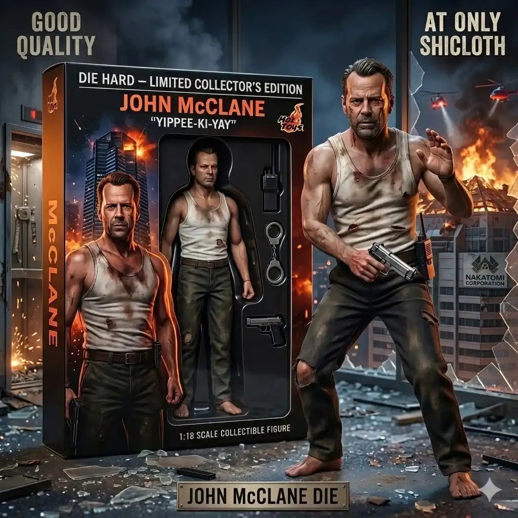 John McClane Die Hard Limited Edition Pop Figure Doll - Adult & Kids T-Shirts, Sweatshirts & Hoodies apparel design preview 1