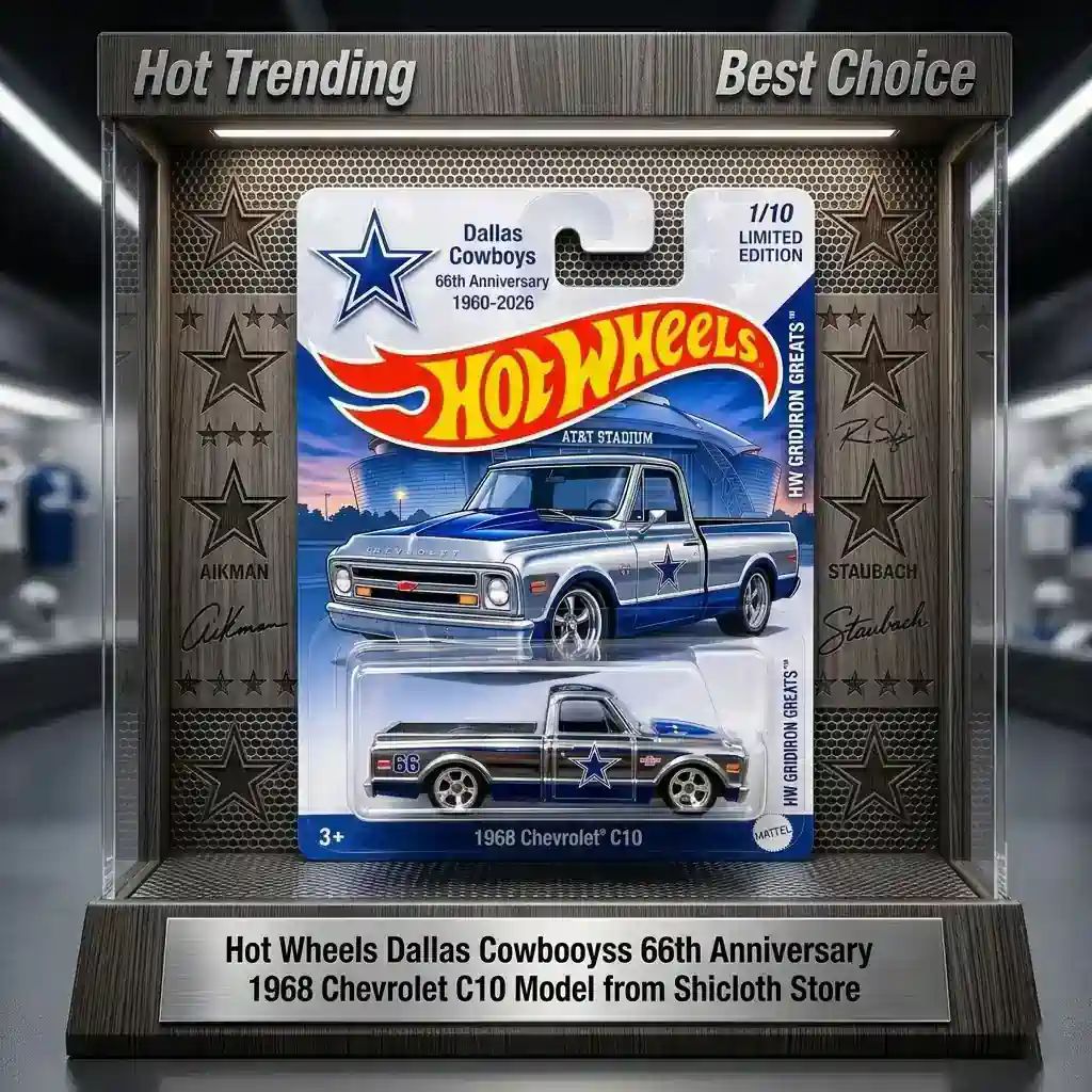 Wheels Dallas Cowboys 66th Anniversary 1968 Chevrolet - Adult & Kids T-Shirts, Sweatshirts & Hoodies apparel design preview 1