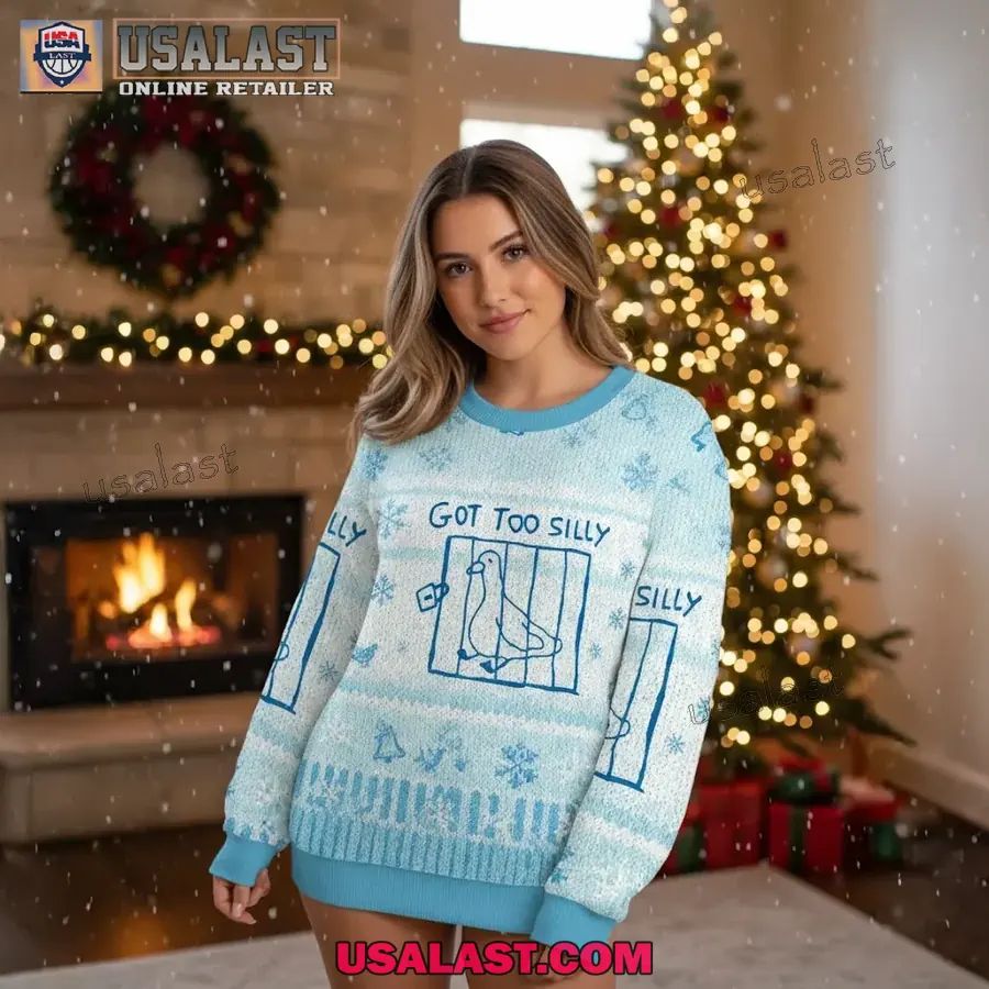 Got Too Silly Goosee Meme Christmas Ugly Sweater - Adult & Kids T-Shirts, Sweatshirts & Hoodies apparel design preview 1