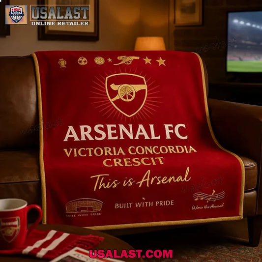 Arsenal FC The Gunners Match Day Blanket - Adult & Kids T-Shirts, Sweatshirts & Hoodies apparel design preview 1