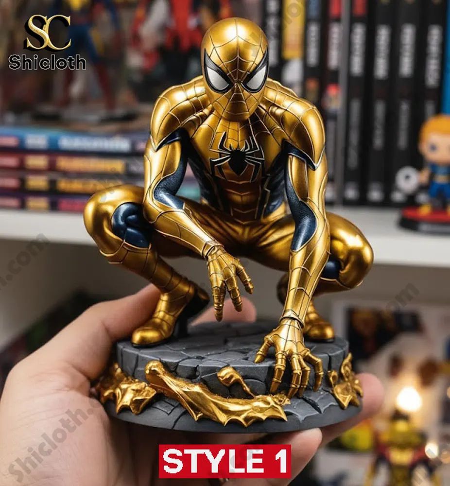Gold Spiderman Edition Variant Cover 3D Figure Decor - Adult & Kids T-Shirts, Sweatshirts & Hoodies apparel design preview 1