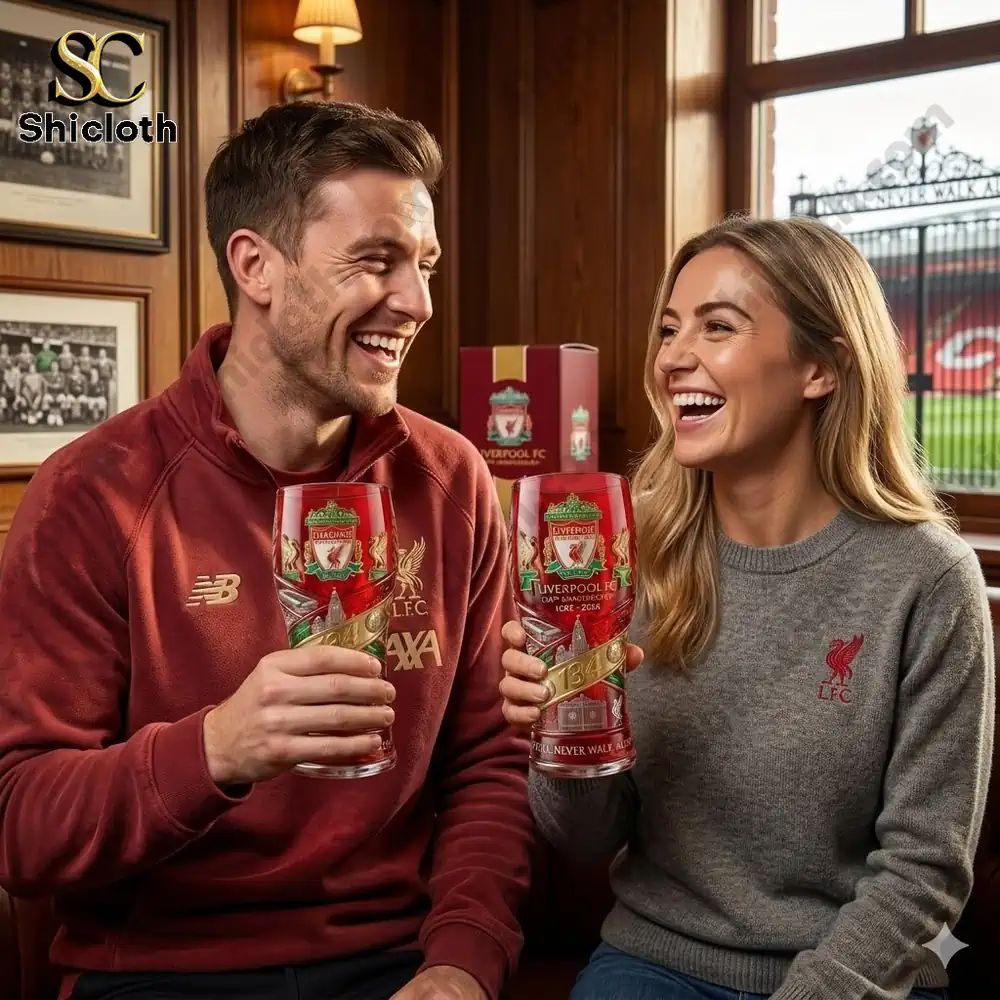 Liverpool F.C. 134th Anniversary Beer Whisky Glass - Adult & Kids T-Shirts, Sweatshirts & Hoodies apparel design preview 1