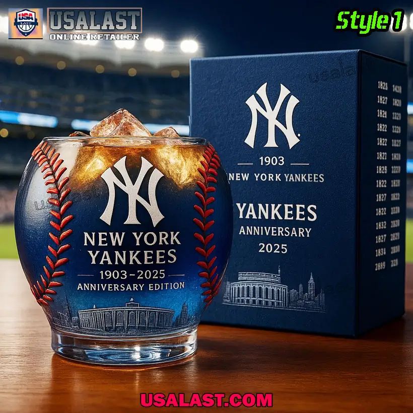 New York Yankees 122nd Anniversary Wine Glass - Adult & Kids T-Shirts, Sweatshirts & Hoodies apparel design preview 1