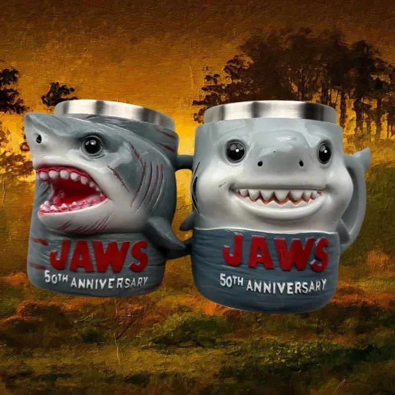 Jaws 50th Anniversary 3D Shape Coffee Mug Stainless - Adult & Kids T-Shirts, Sweatshirts & Hoodies apparel design preview 1
