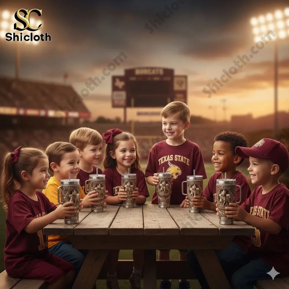 Texas State Bobcats Est 1899 40Oz Tumbler - Adult & Kids T-Shirts, Sweatshirts & Hoodies apparel design preview 1