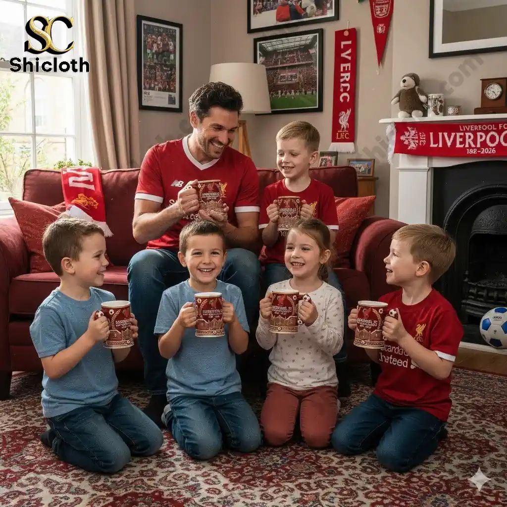 Liverpool FC 134th Anniversary Commemorative Mug - Adult & Kids T-Shirts, Sweatshirts & Hoodies apparel design preview 1