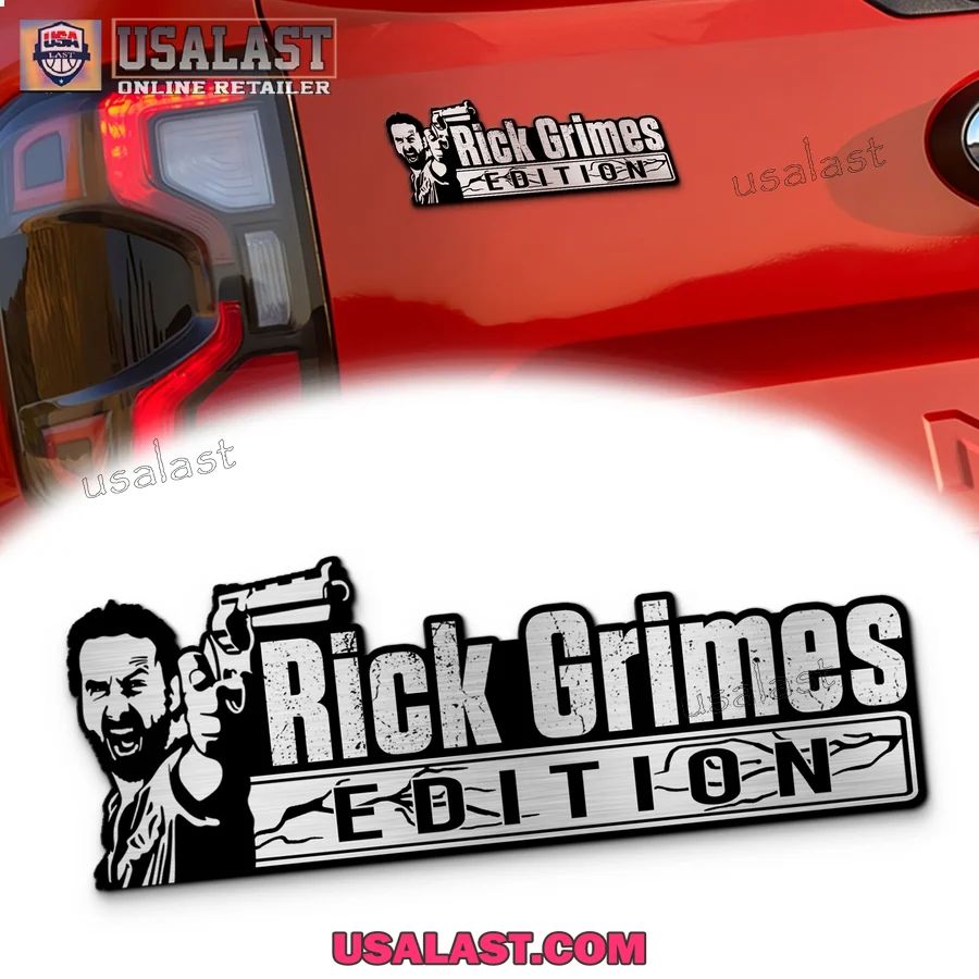 Rick Grimes The Waking Dead 3D Car Badge Sticker - Adult & Kids T-Shirts, Sweatshirts & Hoodies apparel design preview 1