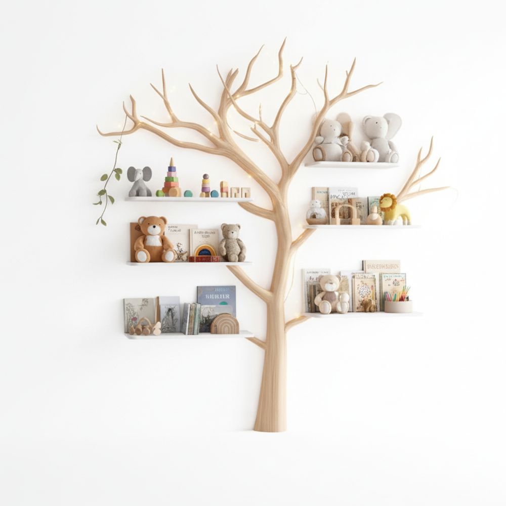 Handmade Montessori Tree Bookshelf Kids Solid Wood - Adult & Kids T-Shirts, Sweatshirts & Hoodies apparel design preview 1