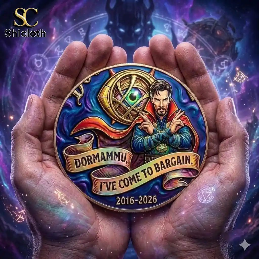 Doctor Strange 10th Anniversary Commemorative Coin - Adult & Kids T-Shirts, Sweatshirts & Hoodies apparel design preview 1