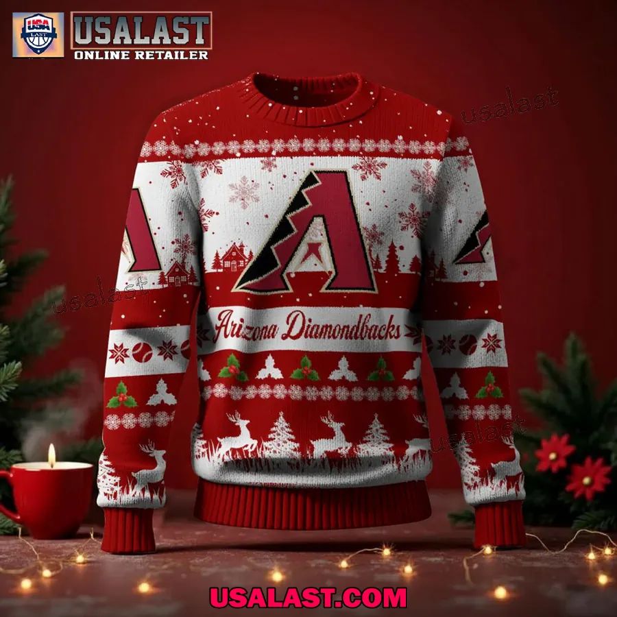 Arizona Diamondbacks Ugly Christmas Sweater Jumper - Adult & Kids T-Shirts, Sweatshirts & Hoodies apparel design preview 1