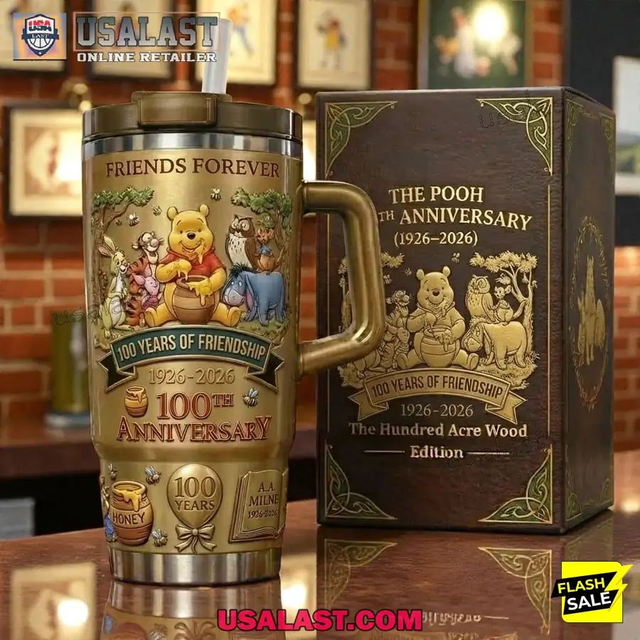 The Pooh 100th Anniversary Tumbler Friends Forever - Adult & Kids T-Shirts, Sweatshirts & Hoodies apparel design preview 1