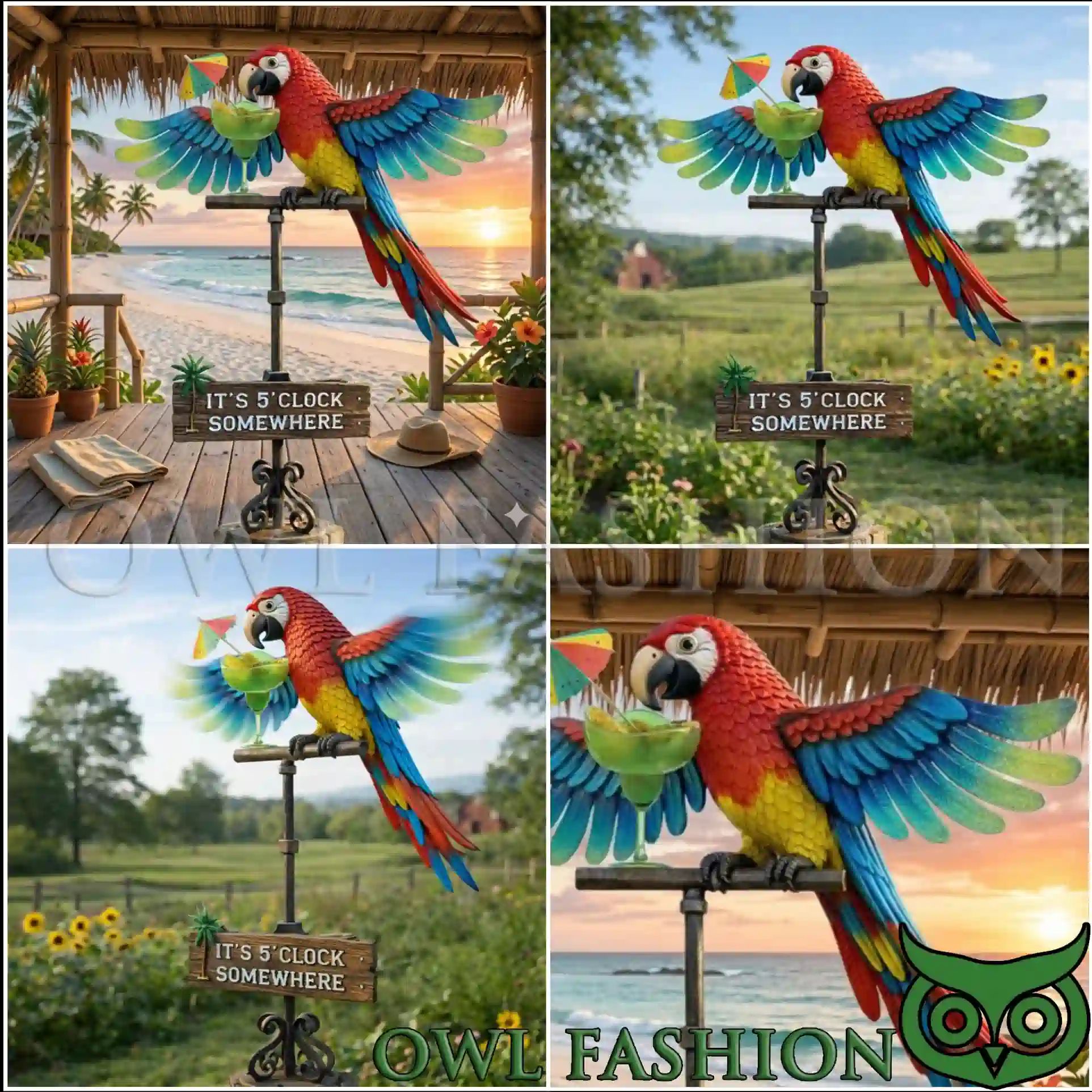 3D Design Jimmy Buffett Parrothead Wind Spinner - Adult & Kids T-Shirts, Sweatshirts & Hoodies apparel design preview 1